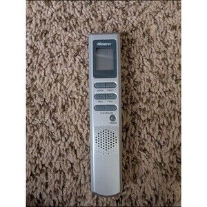 Memorex MB0035 Digital Voice Recorder 60-Minute Silver Portable Dictaphone